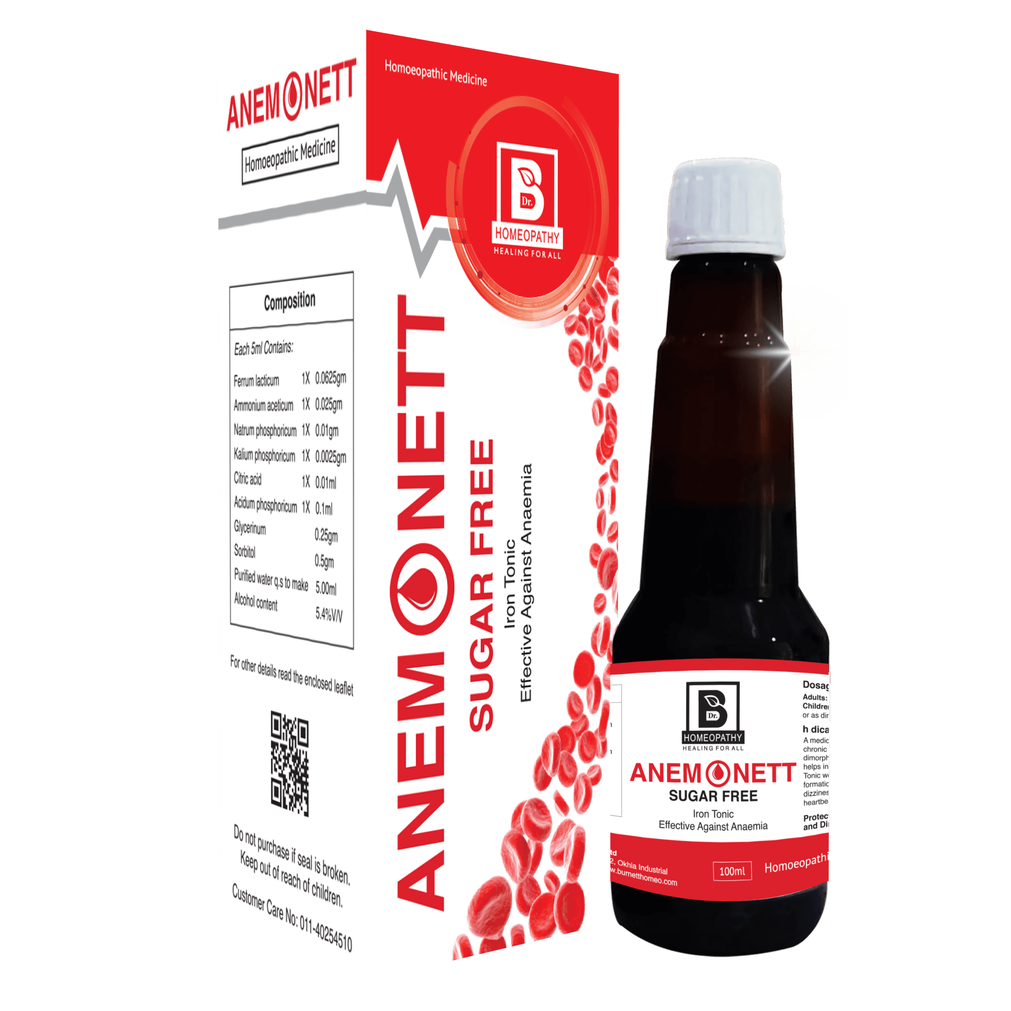 Burnett Anemonett Sugar-Free – Best Homeopathic Tonic for Vitality &amp; Energy
