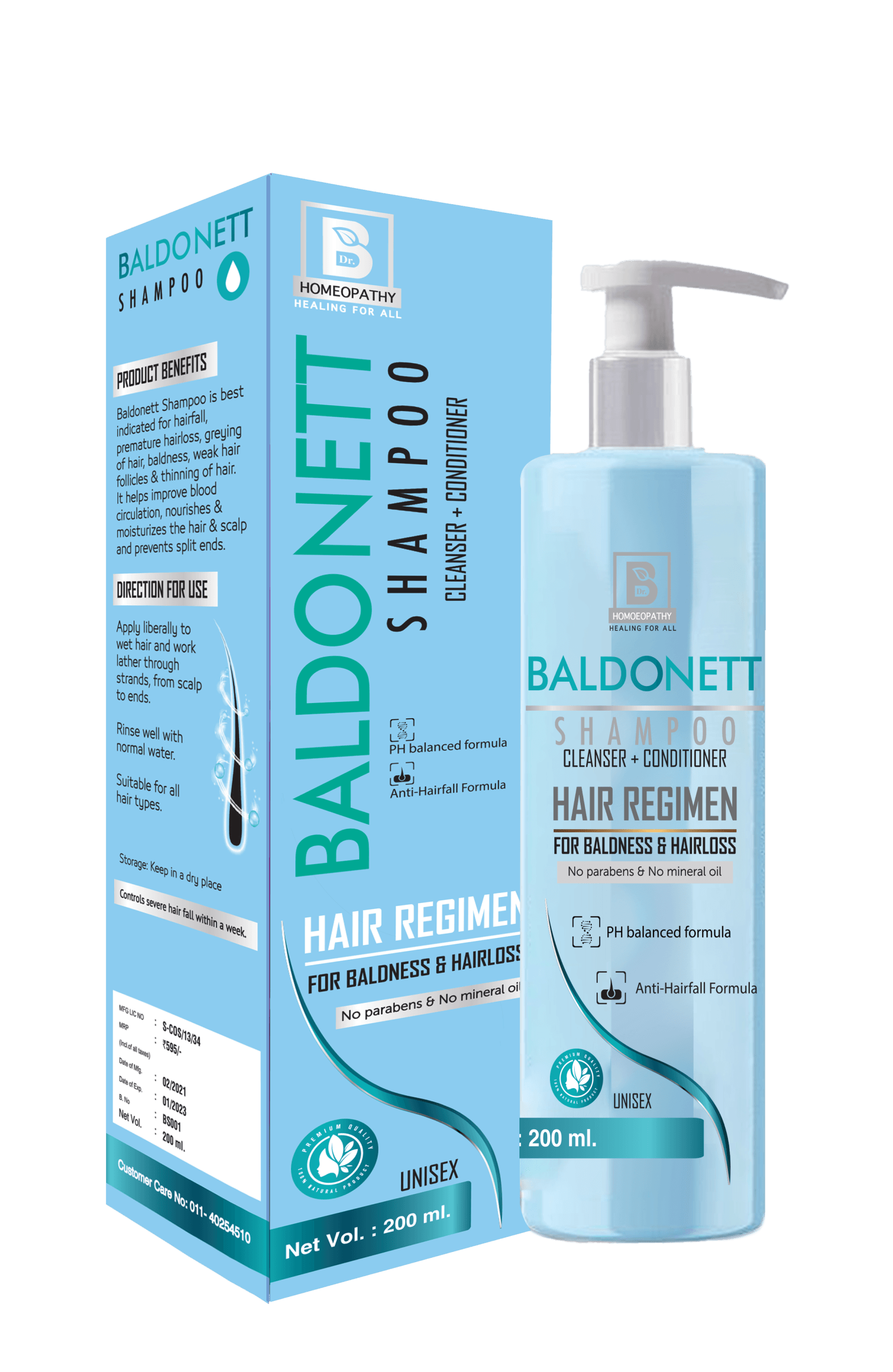 Burnett Baldonett Drops – The Ultimate Homeopathic Hair Care Solution