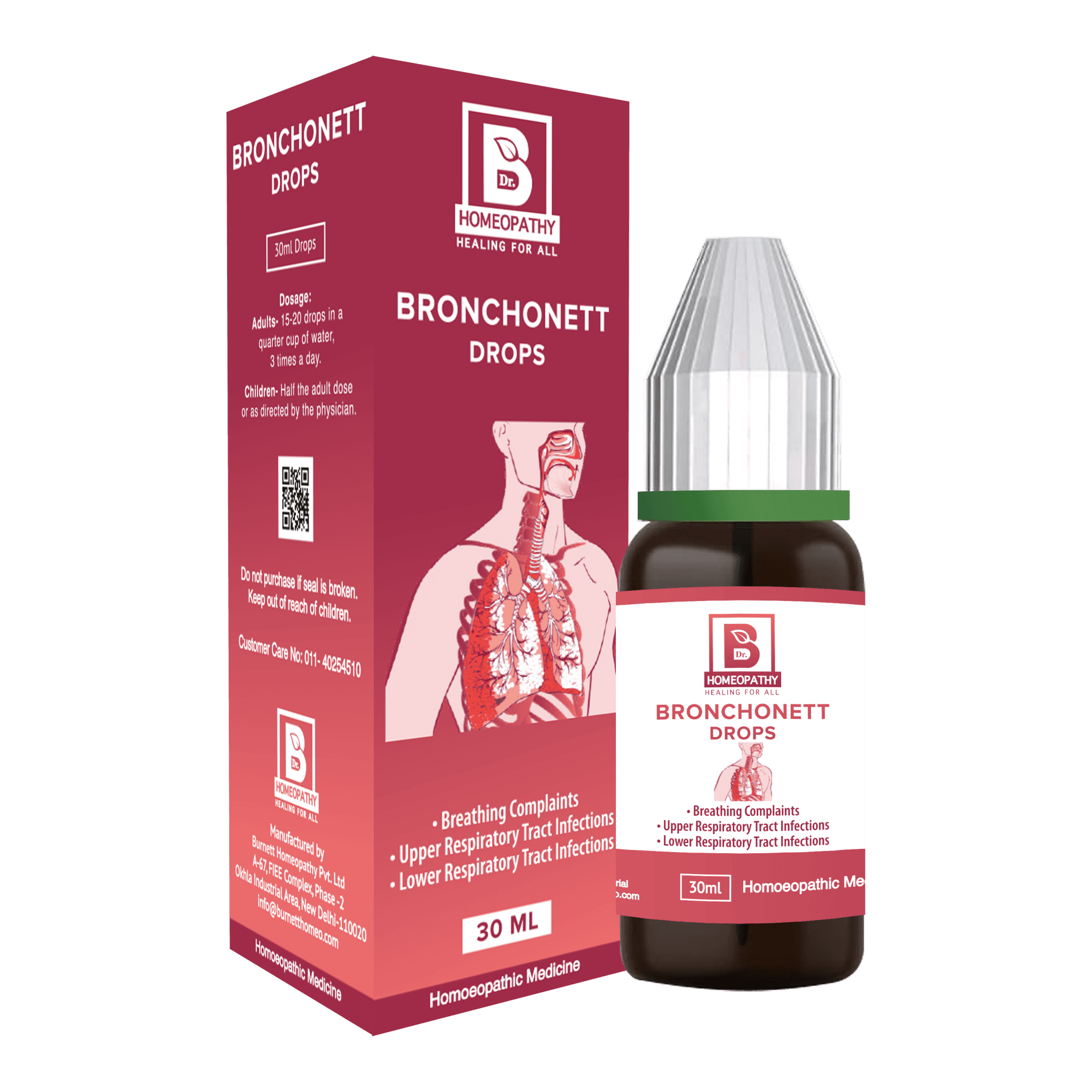 Burnett Bronchonett Drops – Homeopathic Solution for Respiratory Health
