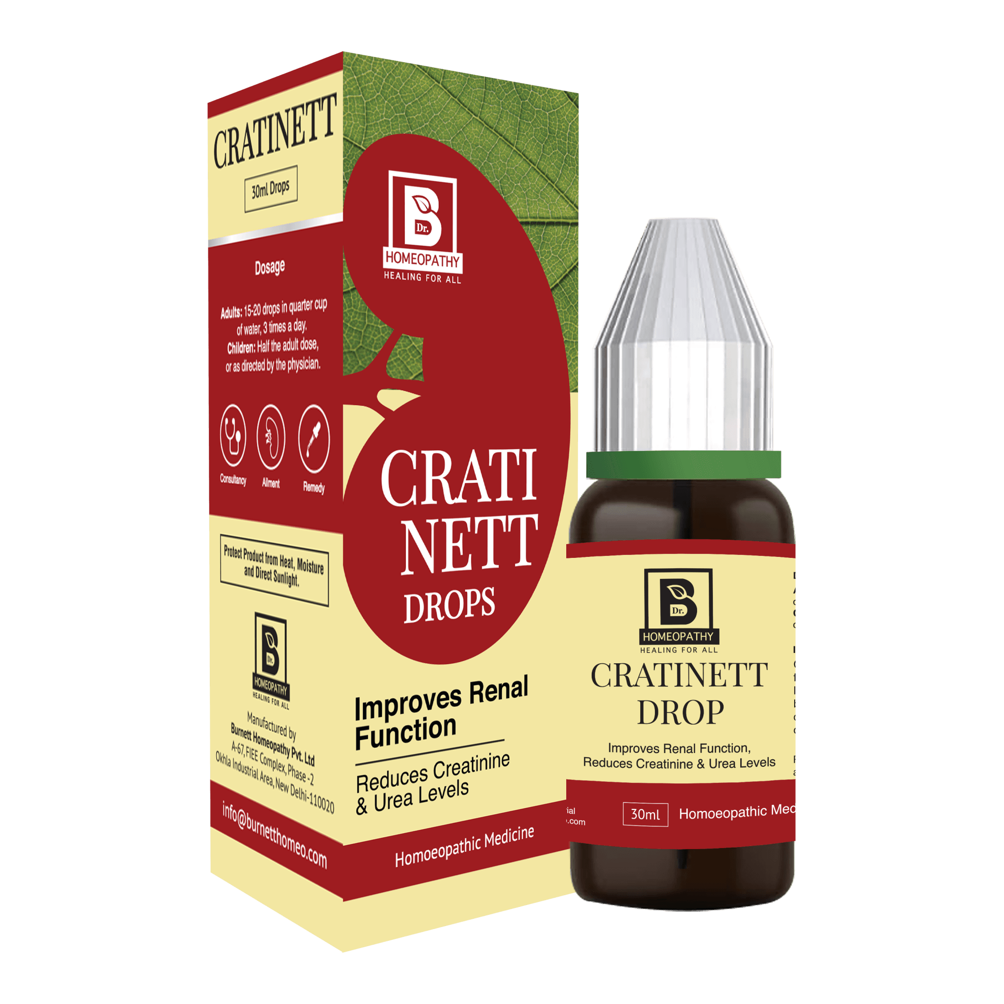 Burnett Cratinett Drops – Homeopathic Kidney Health Support
