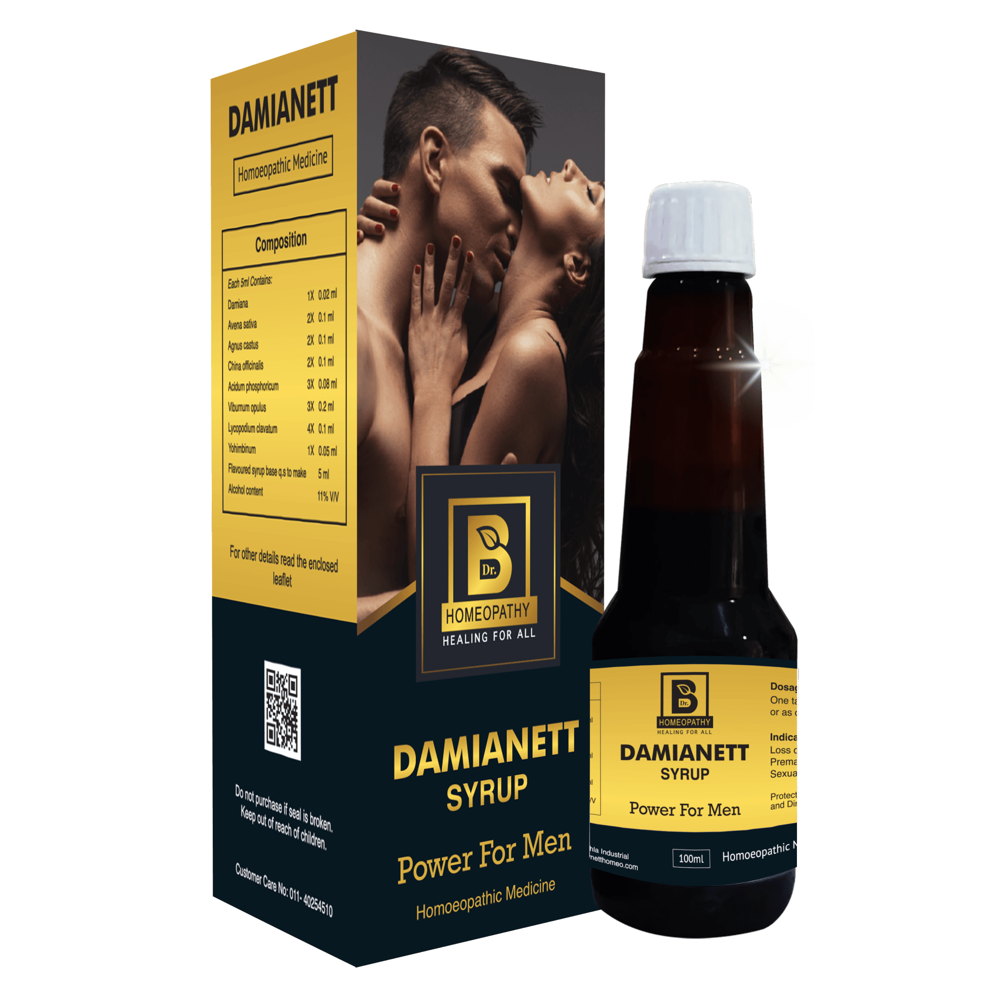 Burnett DAMIANETT Syrup – Natural Tonic for Vitality &amp; Well-being