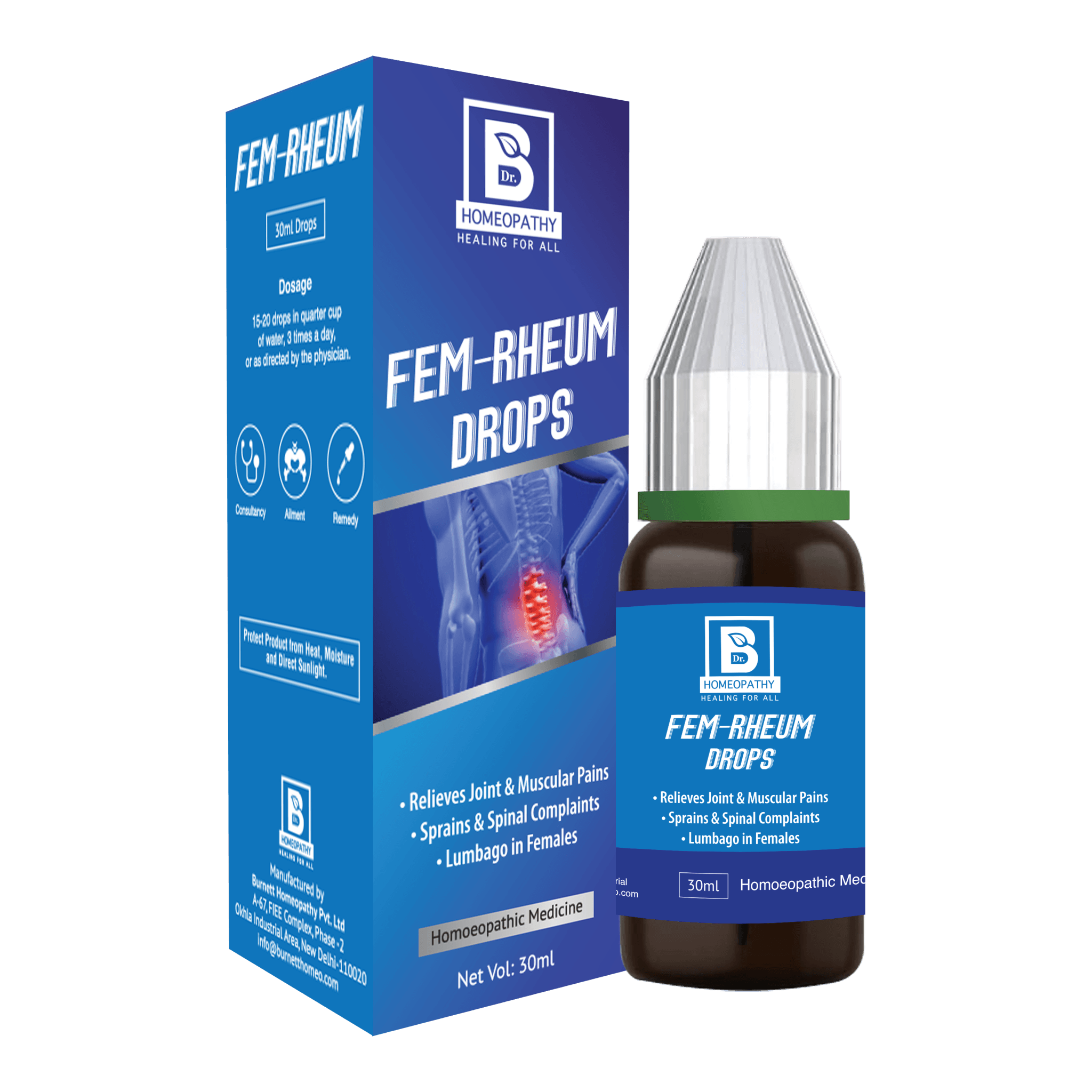 Burnett FEM-RHEUM DROPS – The Best Homeopathic Relief for Menstrual &amp; Rheumatic Pain