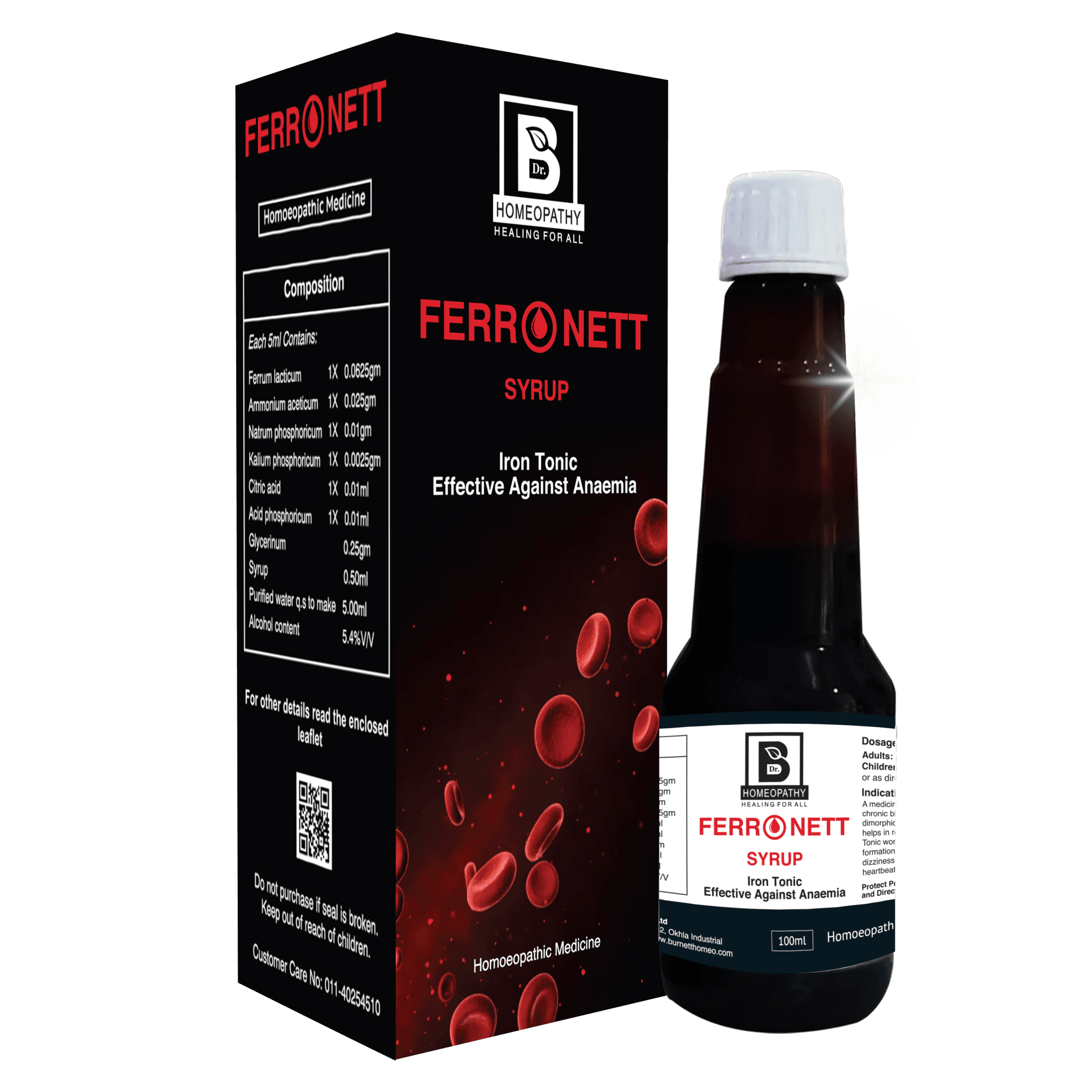 Burnett FERRONETT Syrup – Iron Tonic for Anaemia and Vitality
