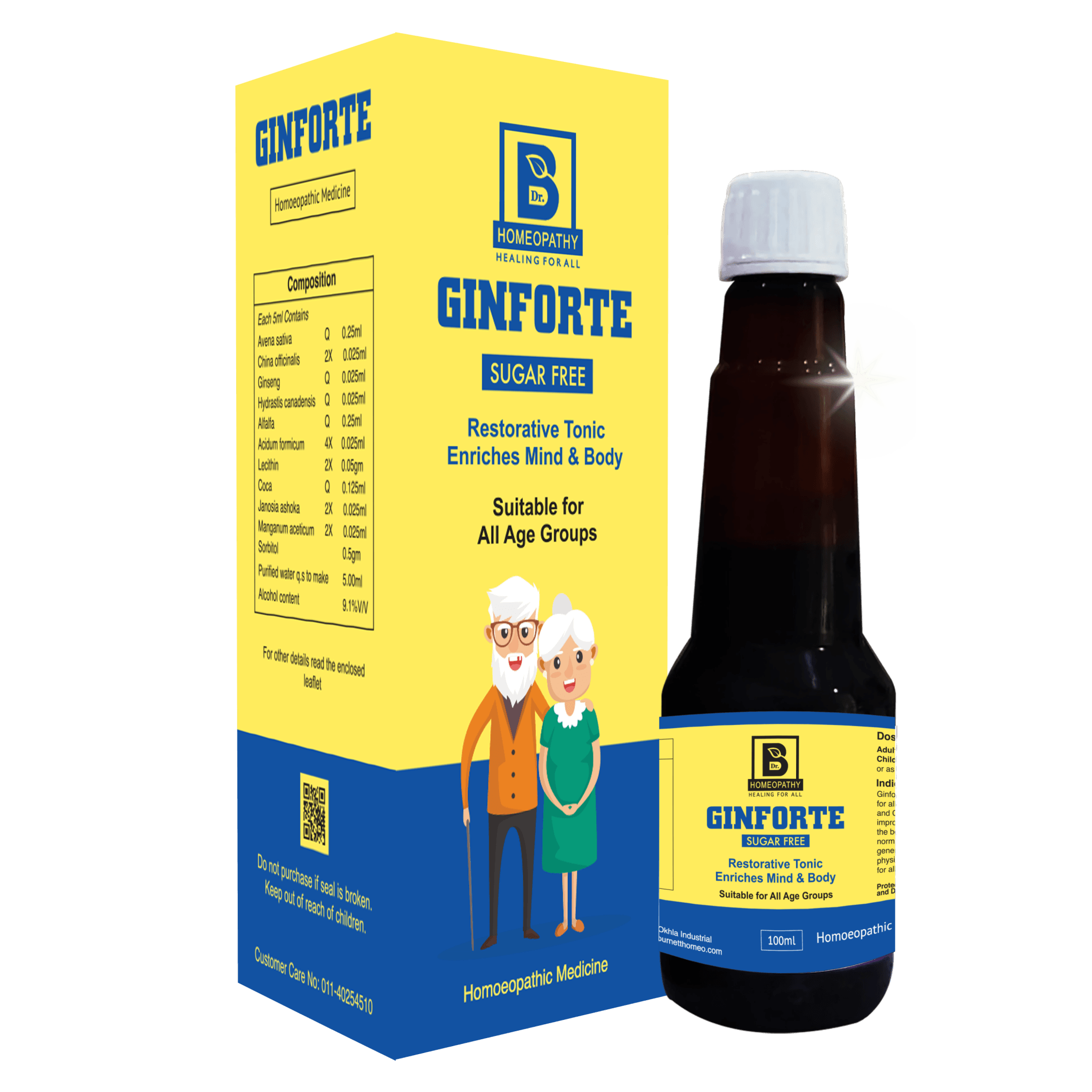 Burnett GINFORTE SUGAR FREE – The Ultimate Restorative Tonic for Energy &amp; Vitality