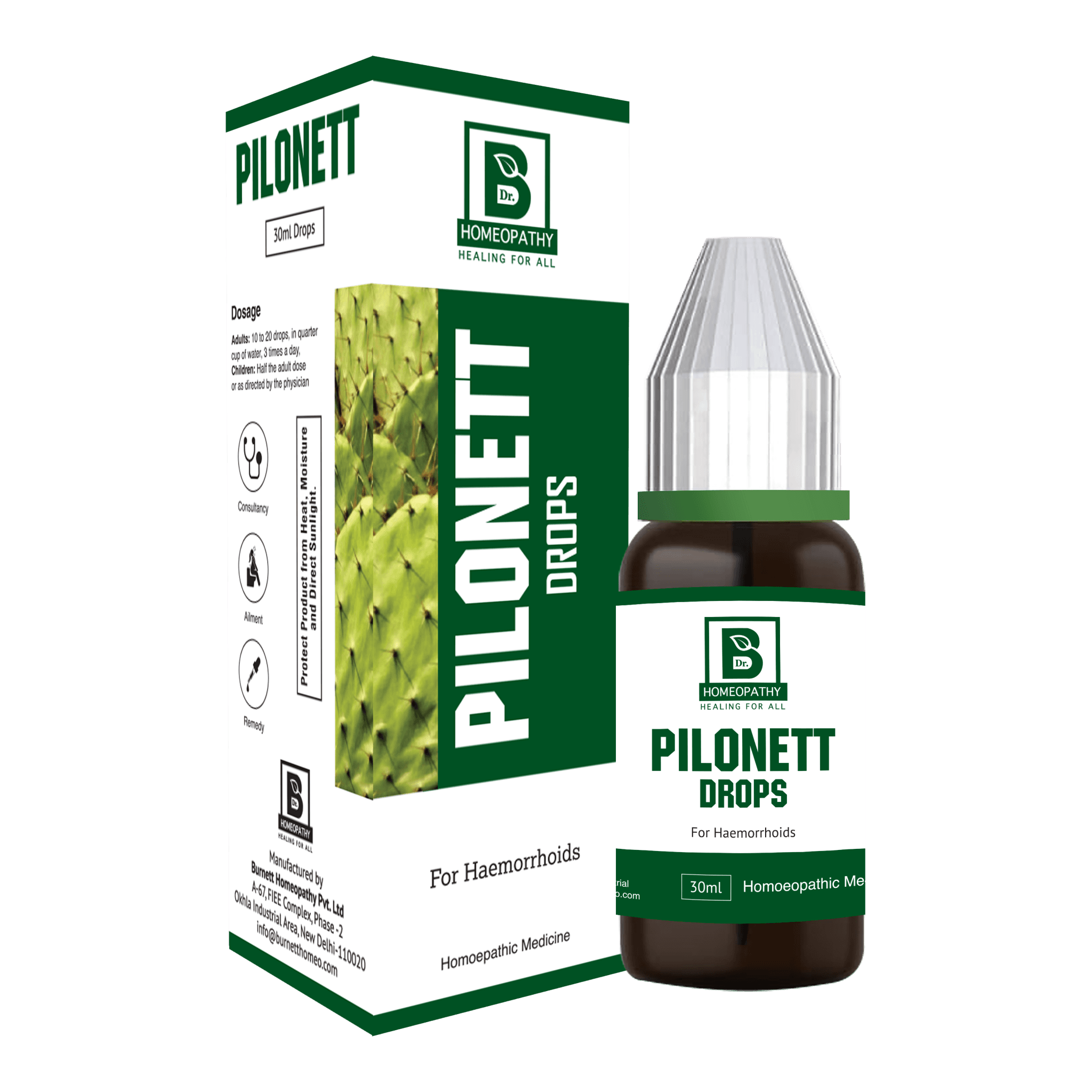 Burnett Pilonett Drops – Natural Remedy for Hemorrhoids and Anal Discomfort