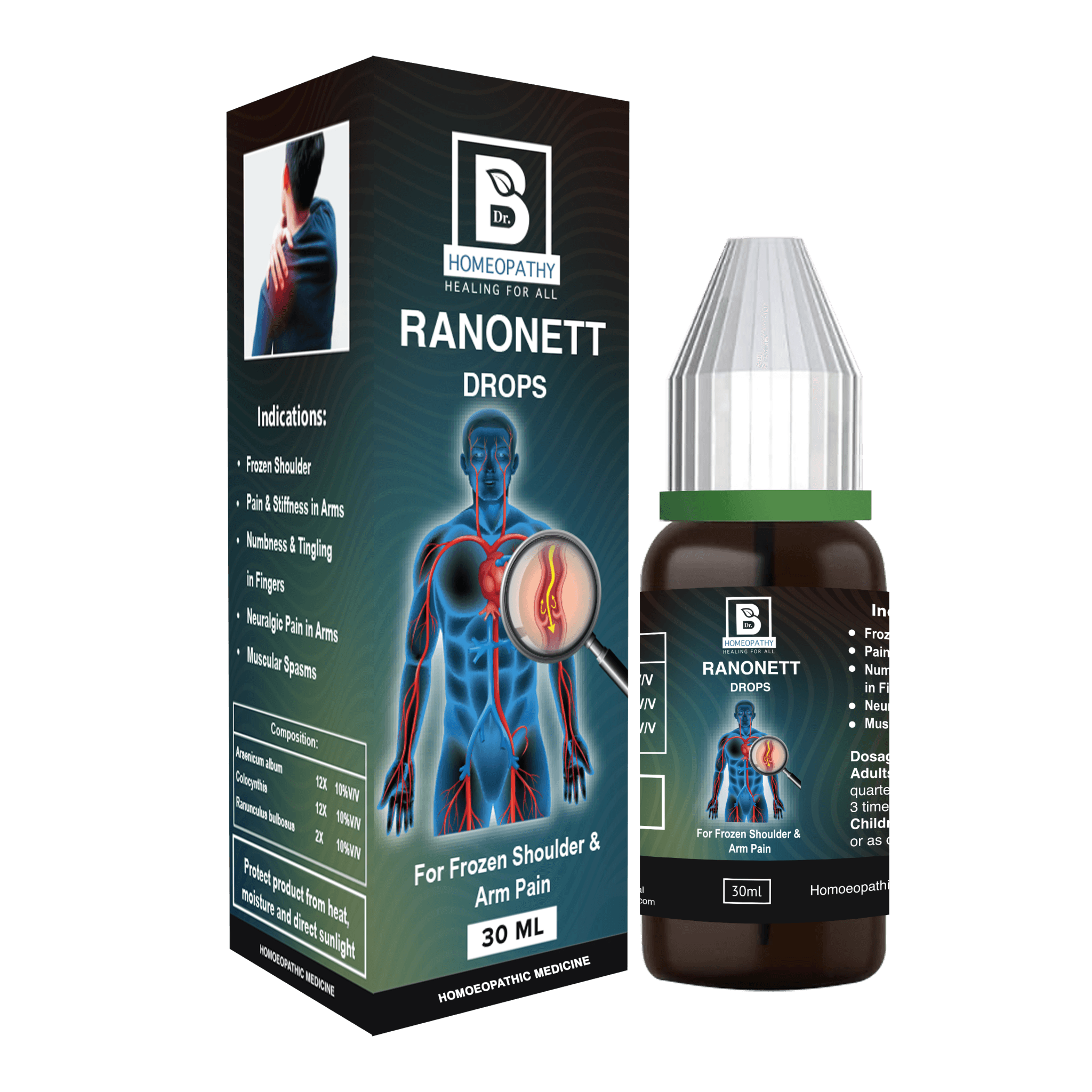 Burnett RANONETT DROPS – Homeopathic Relief for Nerve &amp; Muscular Pain