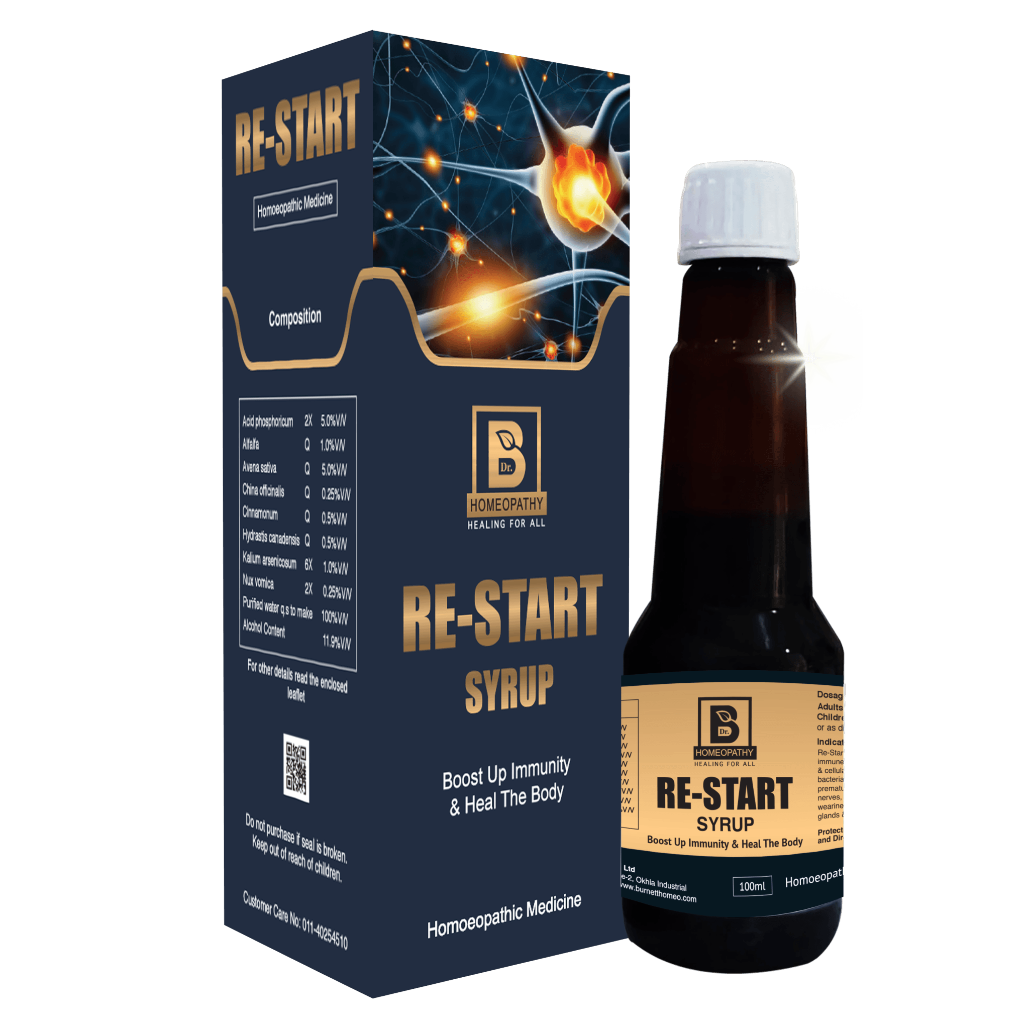 Burnett Re-Start Syrup – Natural Immunity &amp; Energy Booster for Total Wellness