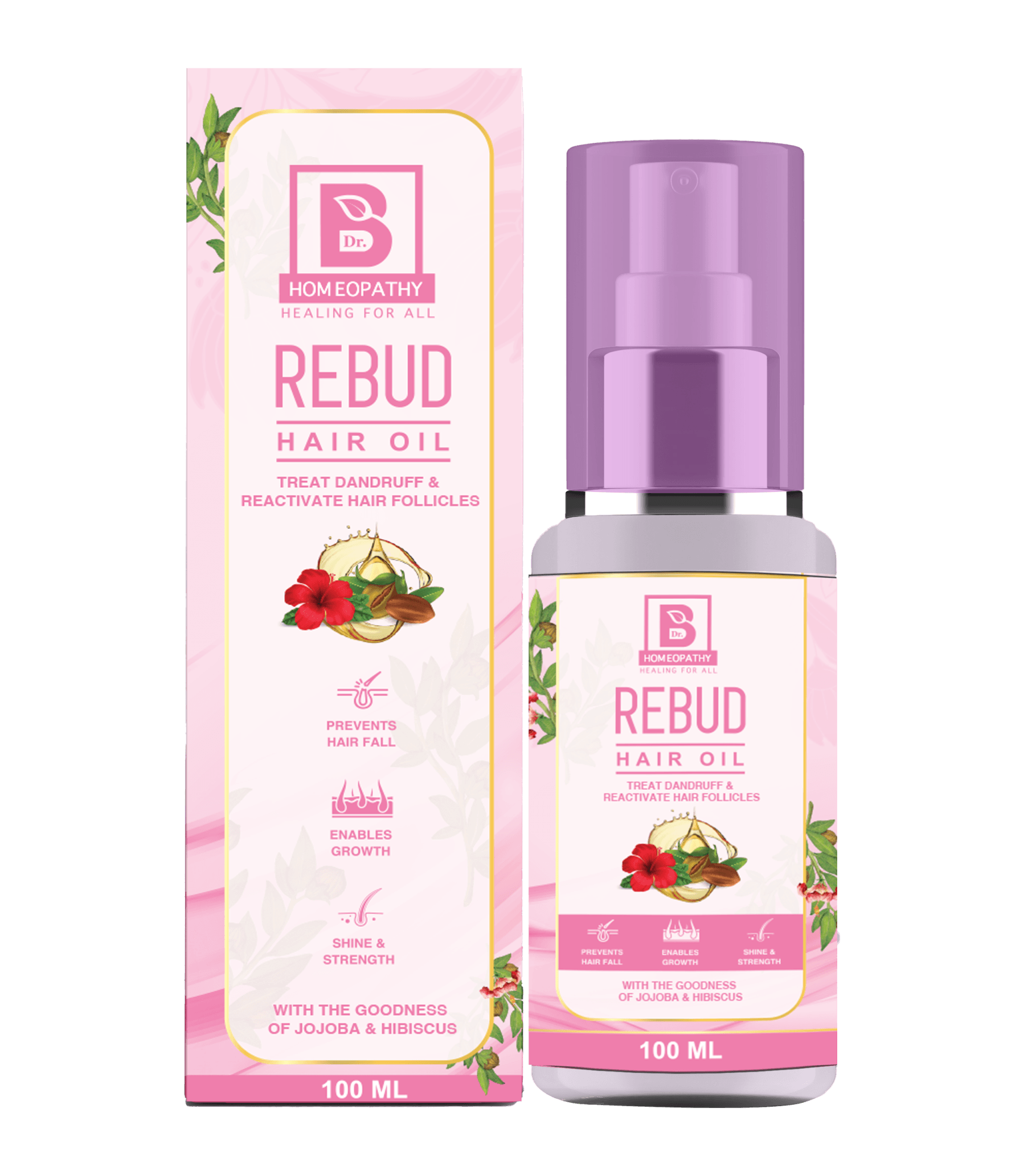 Burnett Rebud Hair Oil – Best Homeopathic Hair Oil for Hair Growth &amp; Scalp Health